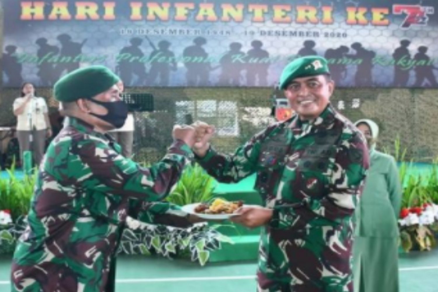 Pangdam XVI Pattimura, Mayjen TNI Agus Rohman saat HUT Korp Infanteri TNI AD ke 72